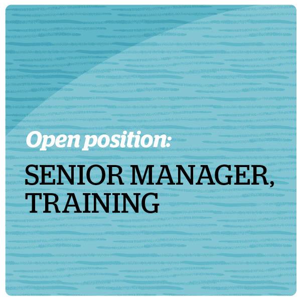 Open Position: Senior Manager, Training