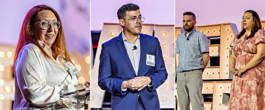 The 4 guest speakers onstage at Summit.